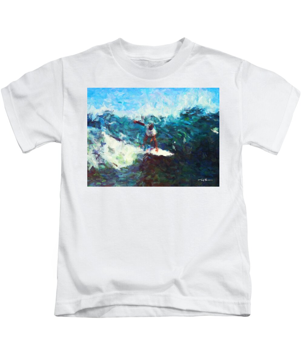 Colorful Kids T-Shirt featuring the painting Gnar by Trask Ferrero