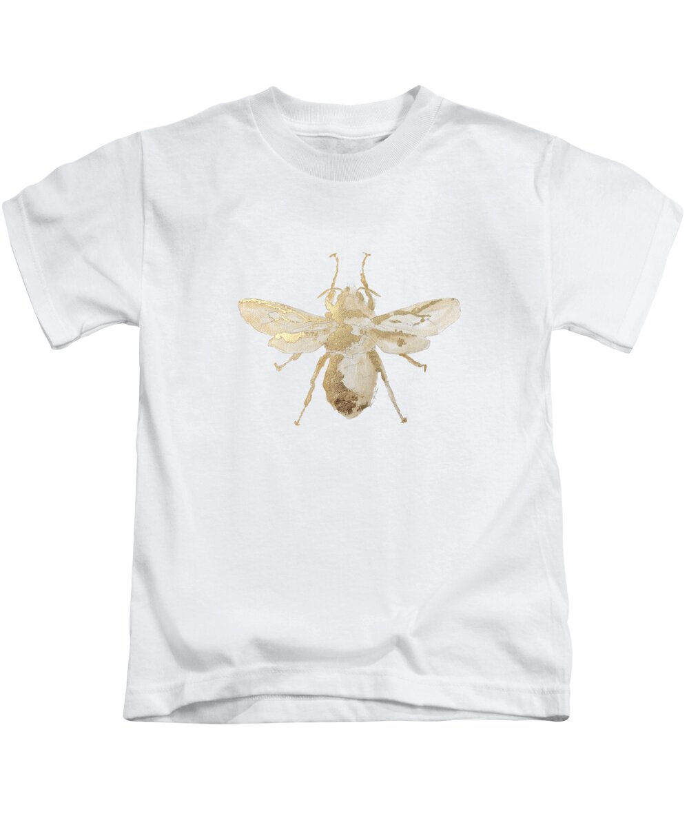Bee Kids T-Shirt featuring the painting Gold Bee by Liana Yarckin