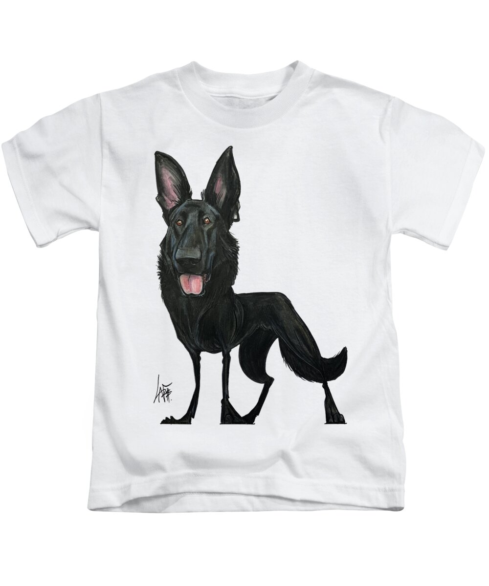 Dog Kids T-Shirt featuring the drawing Grove 5462 by John LaFree