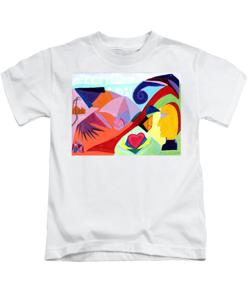 Climate Change Kids T-Shirt featuring the painting Healing Climate Change by B Aswin Roshan