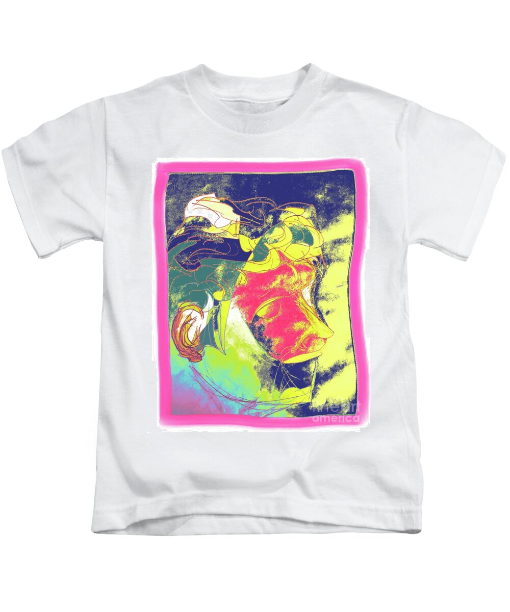 Homme Kids T-Shirt featuring the digital art Homme by Aisha Isabelle