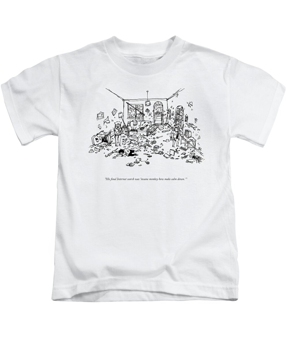 A25752 Kids T-Shirt featuring the drawing How Make Calm Down by Edward Steed