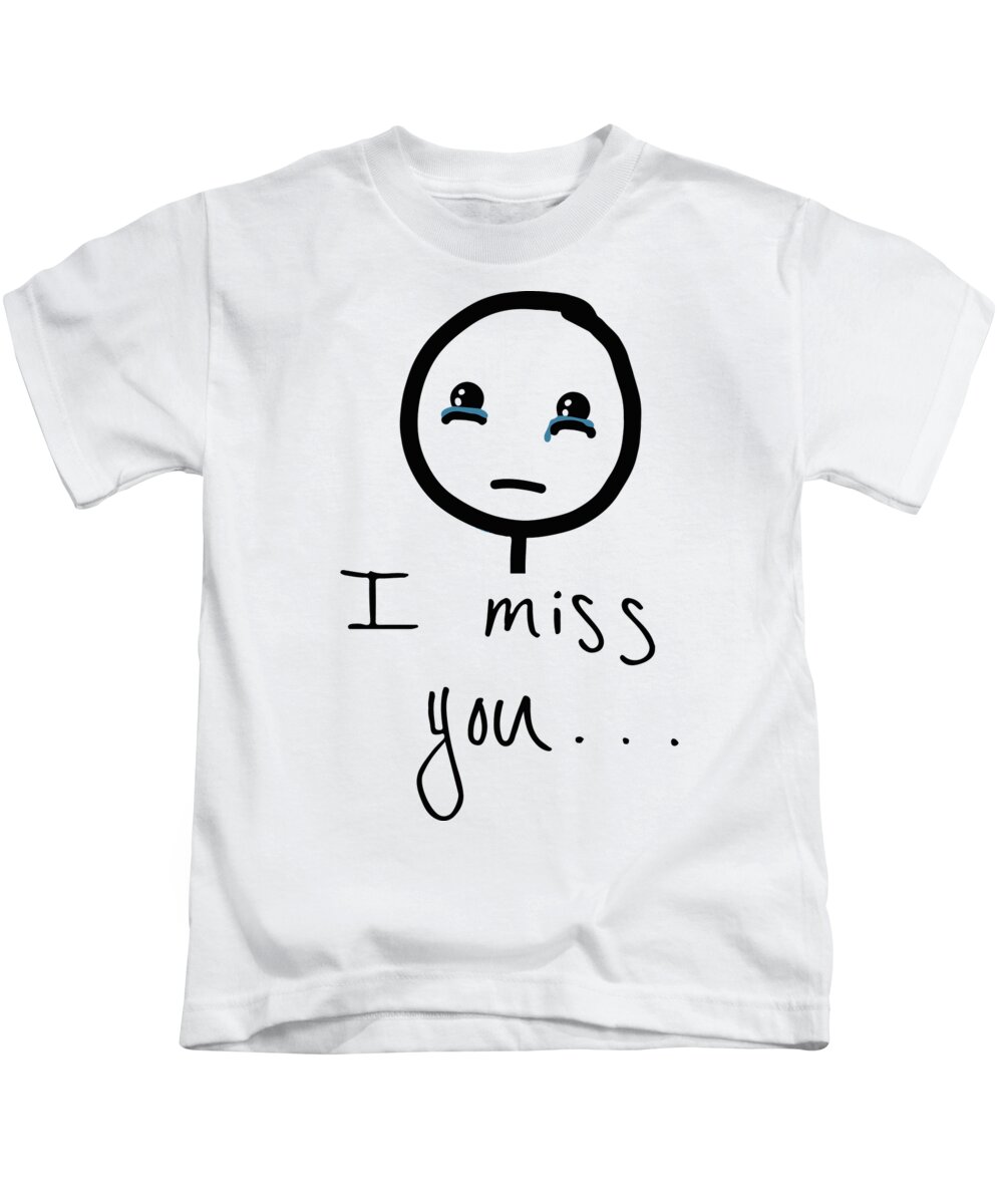 I miss You Stickman sketch, Tears Crying Internet meme Happiness, Super Sad  Face, smiley, sadness Kids T-Shirt by Mounir Khalfouf - Pixels