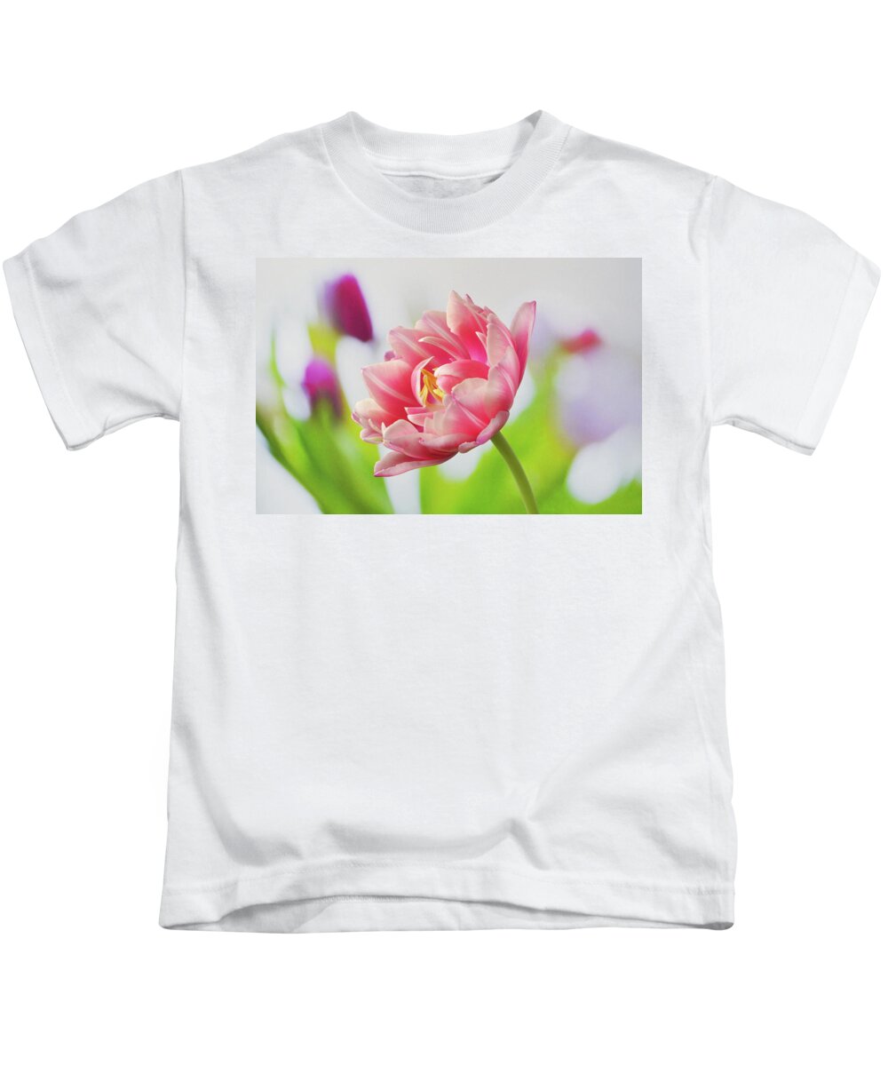 Tulips Kids T-Shirt featuring the photograph In Front Of The Bunch by Terence Davis