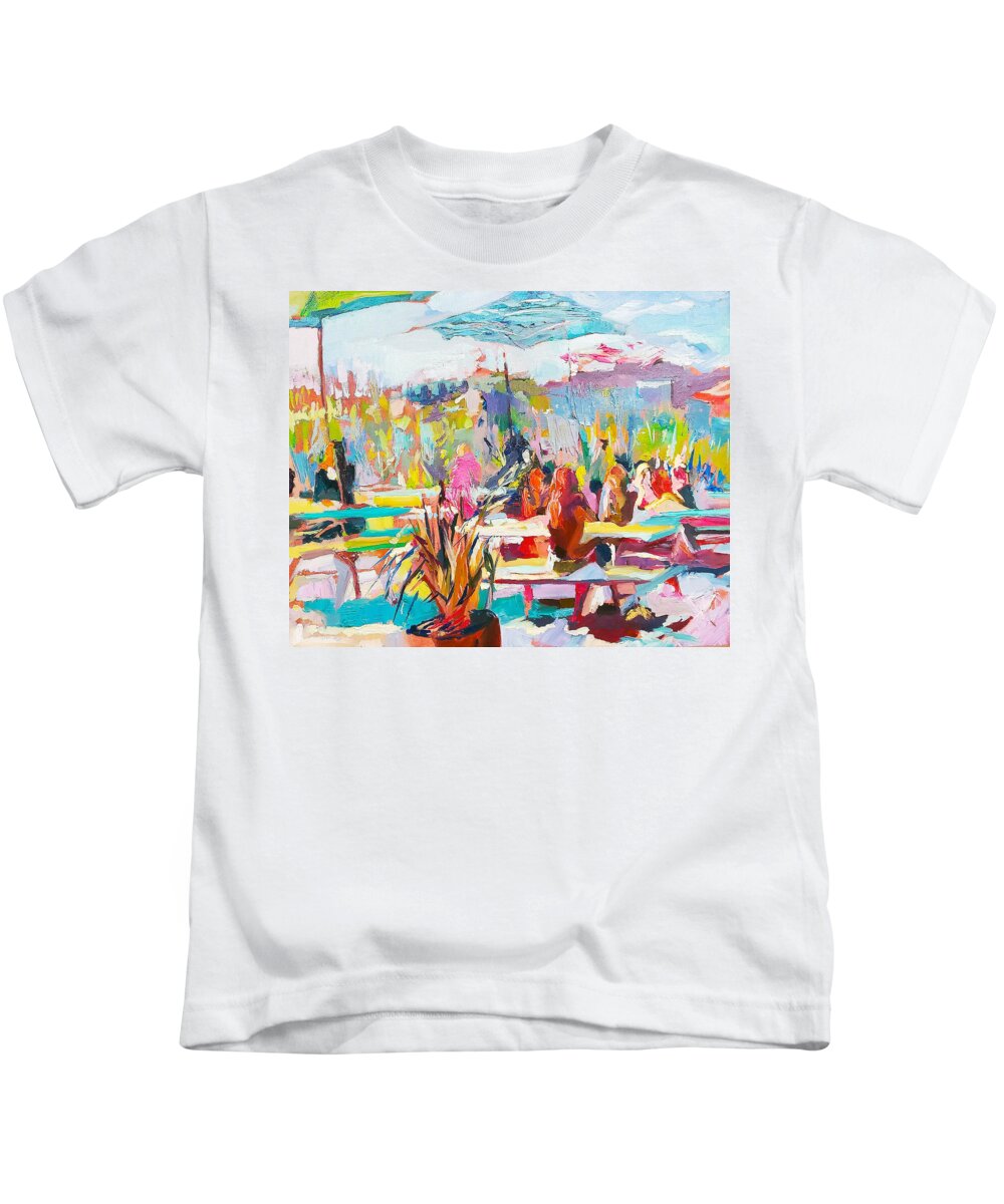 Summer Kids T-Shirt featuring the painting Indian Summer by Linette Childs
