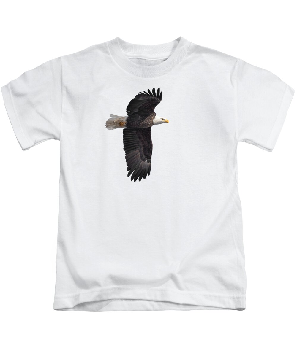  Kids T-Shirt featuring the photograph Isolated Bald Eagle 2019-7 by Thomas Young
