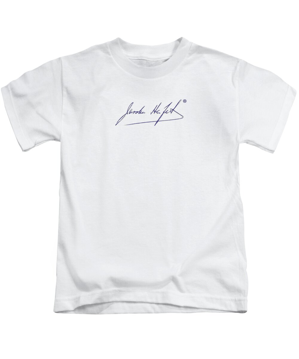 Heifetz Kids T-Shirt featuring the photograph Jascha Heifetz Signature by Jay Heifetz