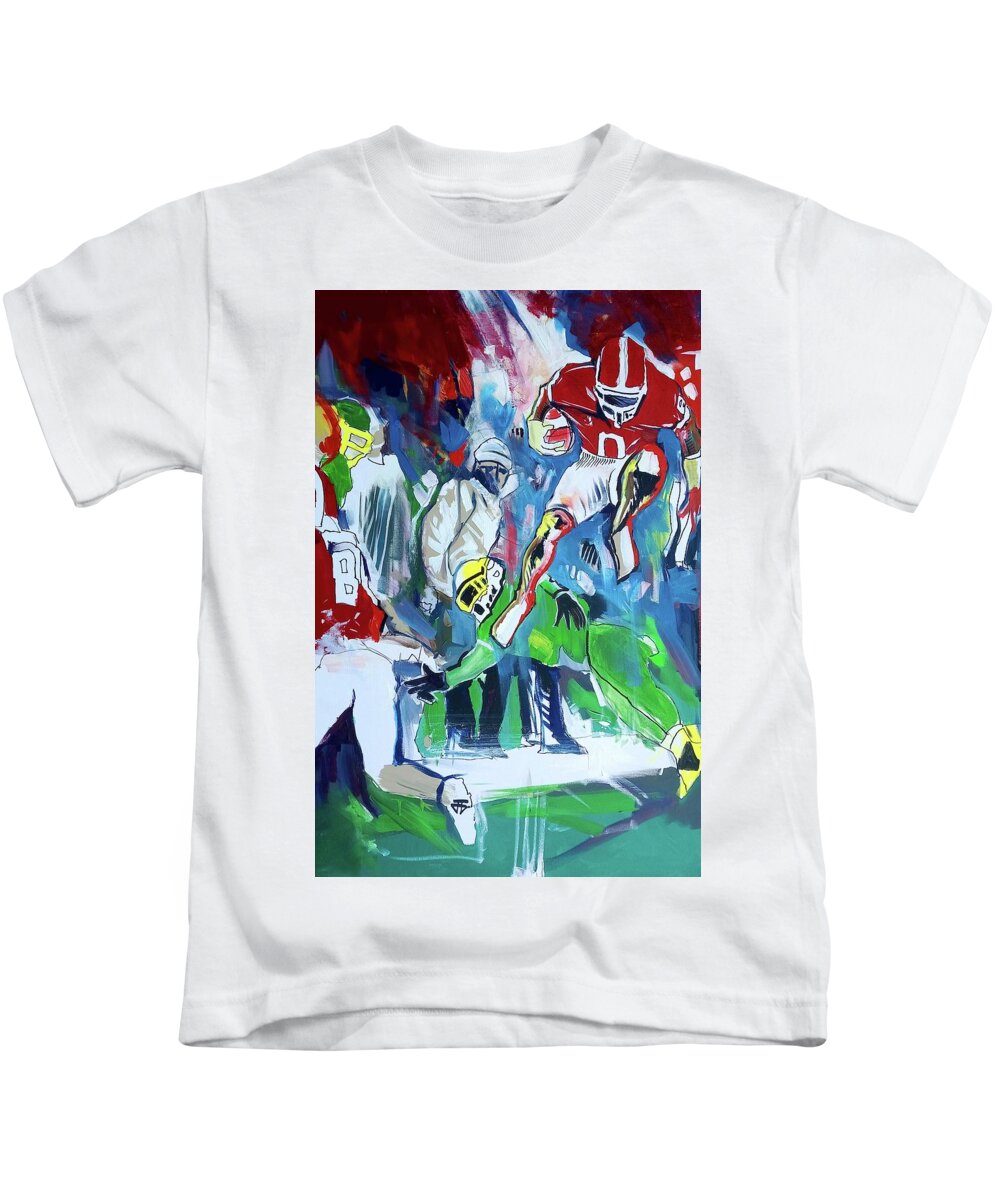 Jump It Kids T-Shirt featuring the painting Jump It by John Gholson