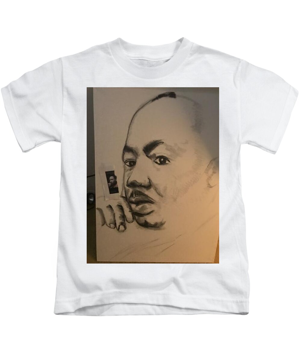  Kids T-Shirt featuring the drawing King by Angie ONeal