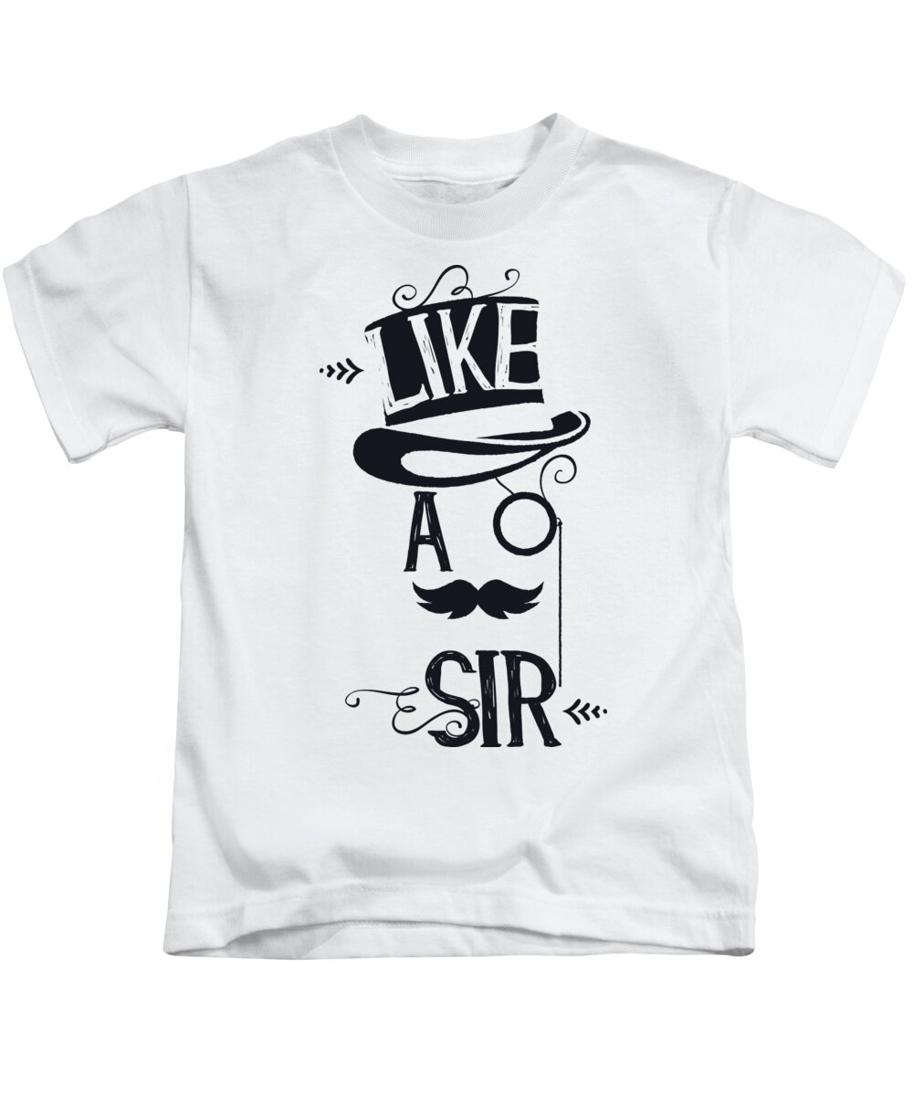 Humor Kids T-Shirt featuring the digital art Like A Sir by Jacob Zelazny