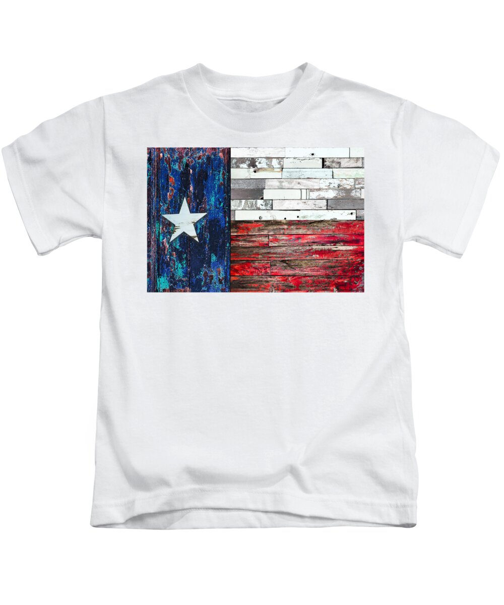 Texas Kids T-Shirt featuring the photograph Lone Star, Texas flag by Delphimages Flag Creations