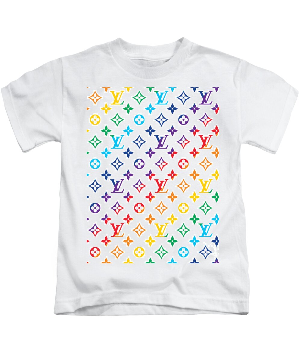 spøgelse Flagermus værksted Louis Vuitton Rainbow Monogram Kids T-Shirt by Ems W - Pixels