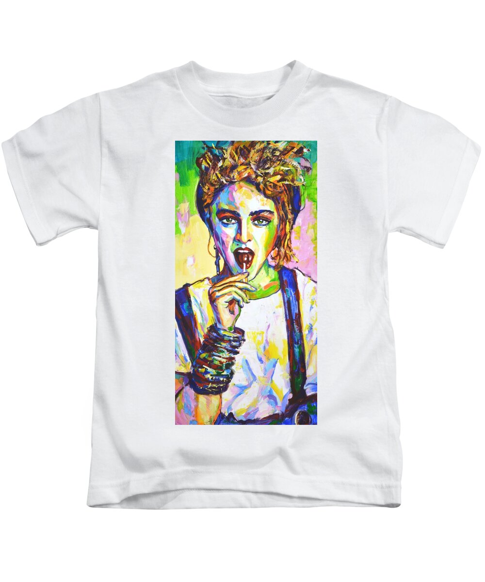 Madonna Kids T-Shirt featuring the painting Madonna 2. by Iryna Kastsova