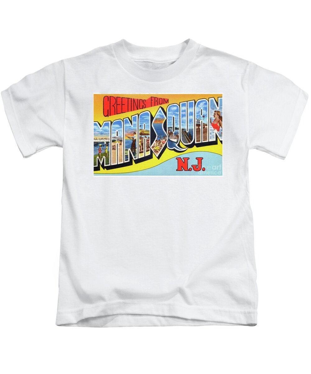 Lbi Kids T-Shirt featuring the photograph Manasquan Greetings by Mark Miller