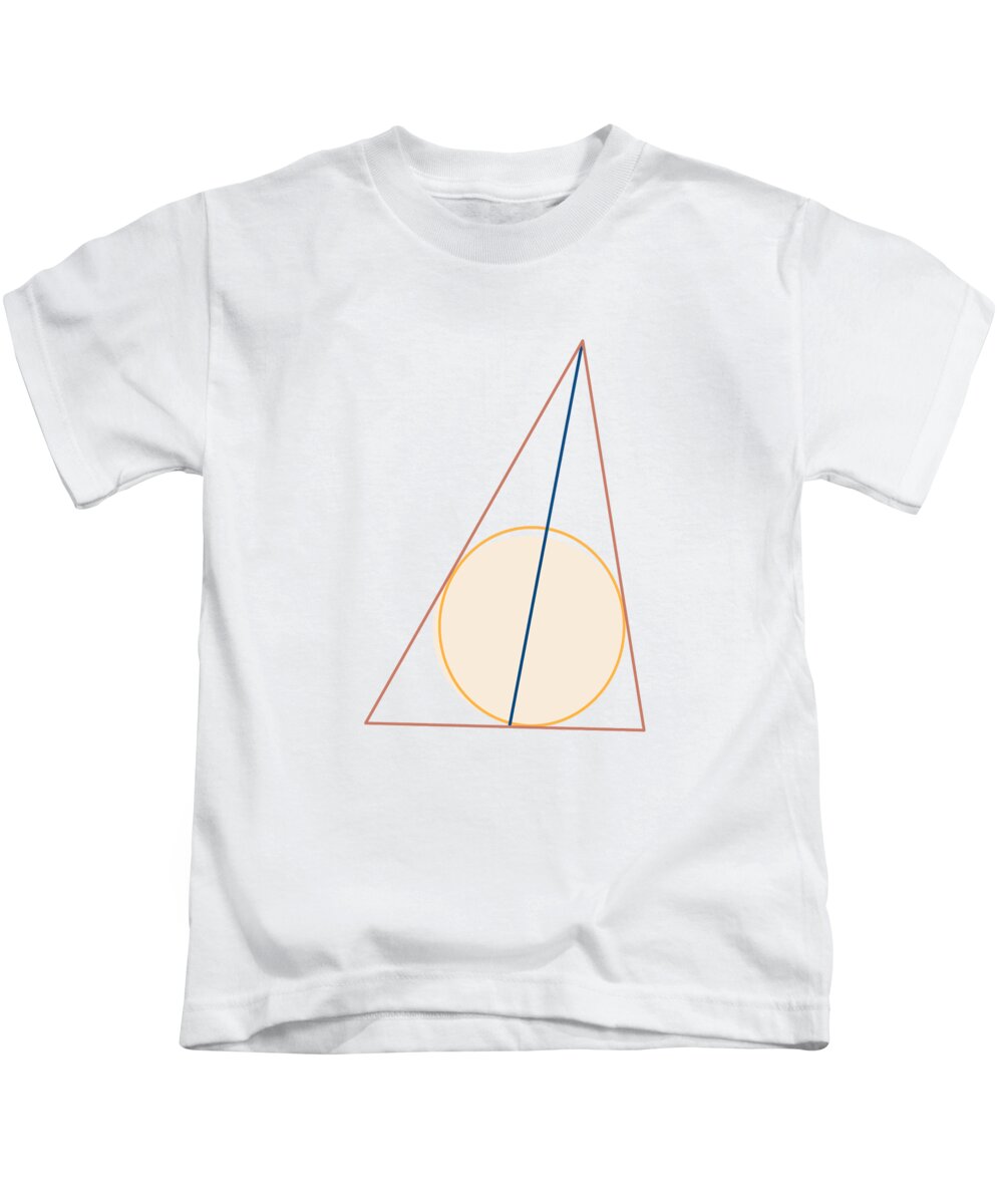 Modern Kids T-Shirt featuring the digital art Modern Lines Deathly Hallows Abstract by Ink Well