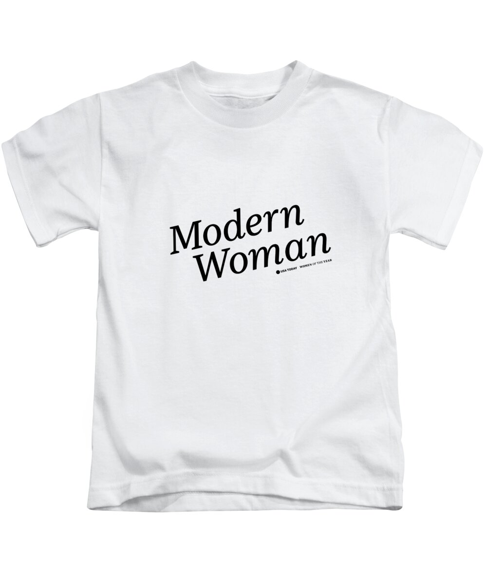 Usa Today Kids T-Shirt featuring the digital art Modern Woman Black by Gannett Co