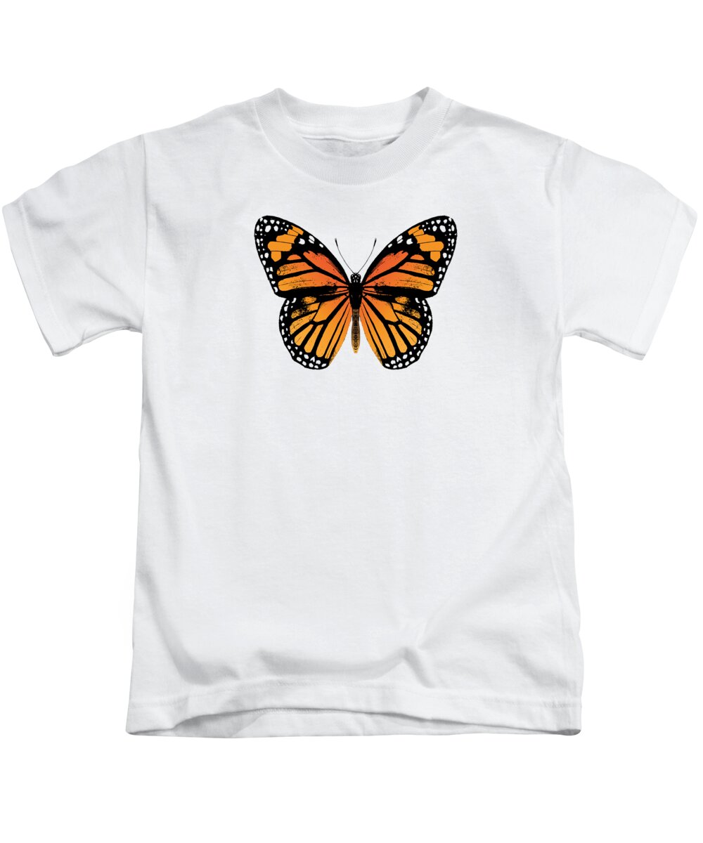 Monarch Butterfly Kids T-Shirt featuring the digital art Monarch Butterfly by Eclectic at Heart