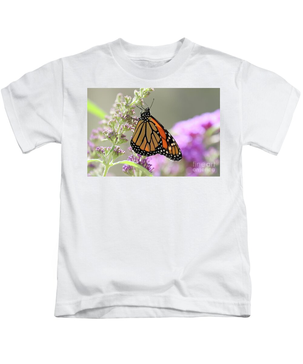 Monarch Kids T-Shirt featuring the photograph Monarch Butterfly by Vivian Krug Cotton