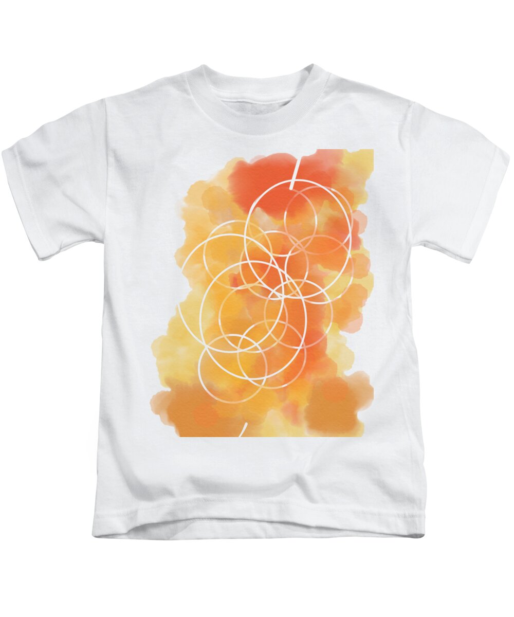 Yellow Kids T-Shirt featuring the digital art Morning haze by Bentley Davis