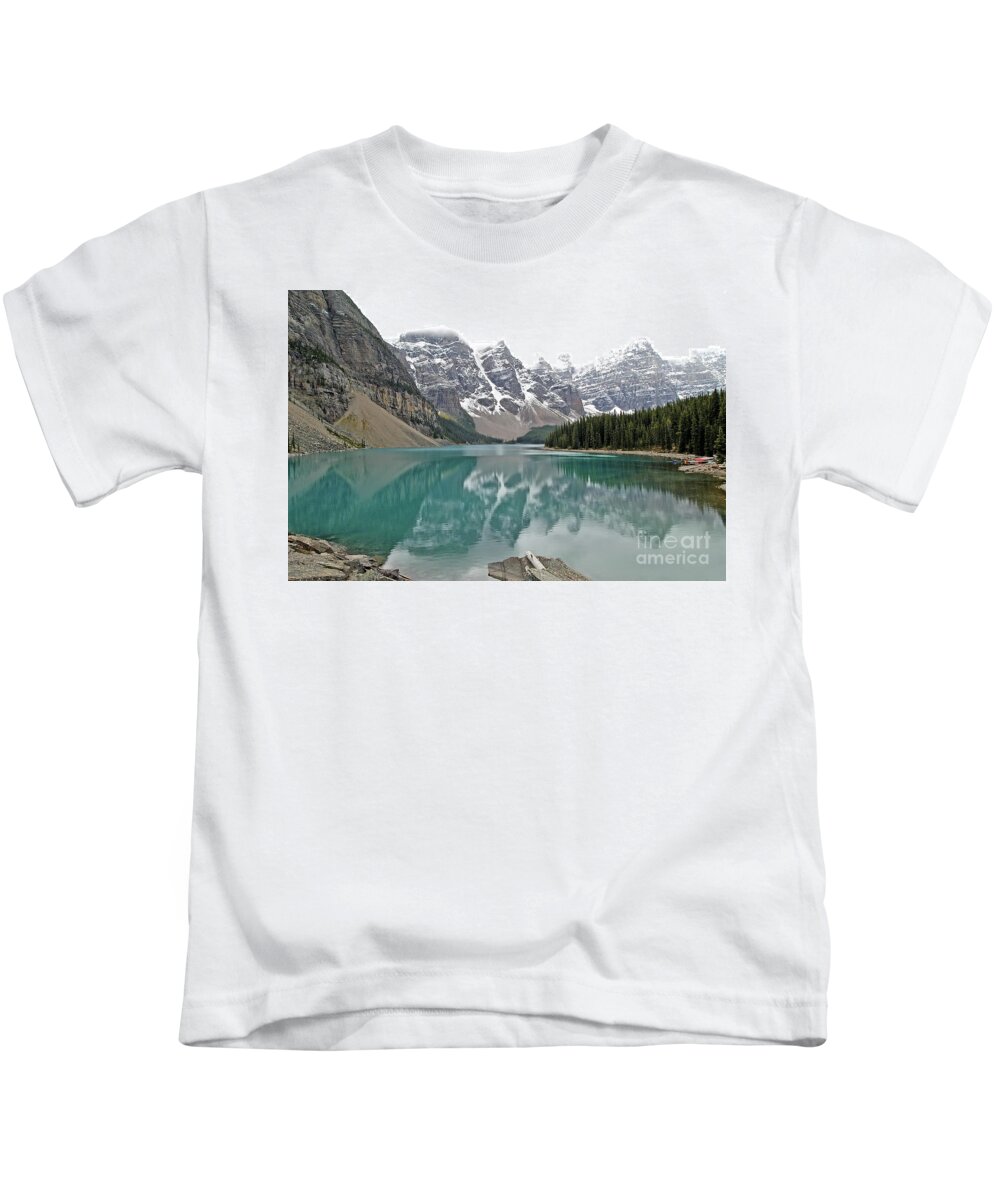 Scenery Kids T-Shirt featuring the photograph Morraine Lake - Banff National Park - Alberta - Canada by Paolo Signorini