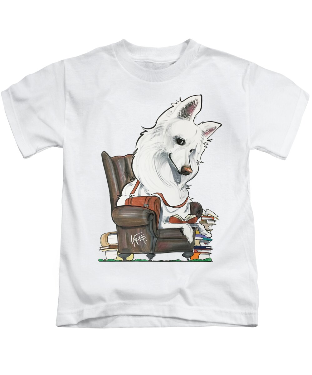 Dog Kids T-Shirt featuring the drawing Neuber 18-1013 by Canine Caricatures By John LaFree