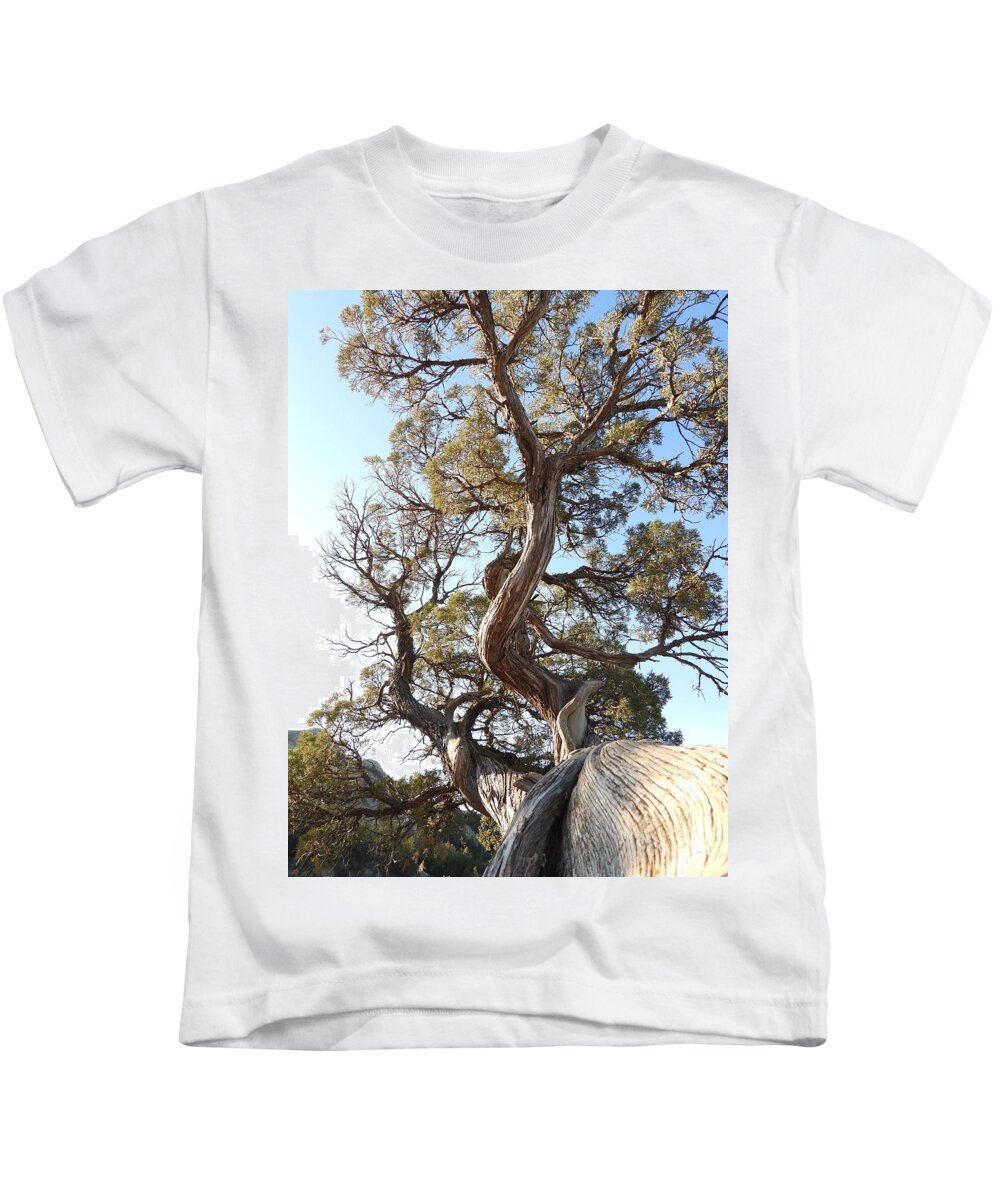 Juniper Kids T-Shirt featuring the photograph Old Twisted Juniper 4 by Amanda R Wright