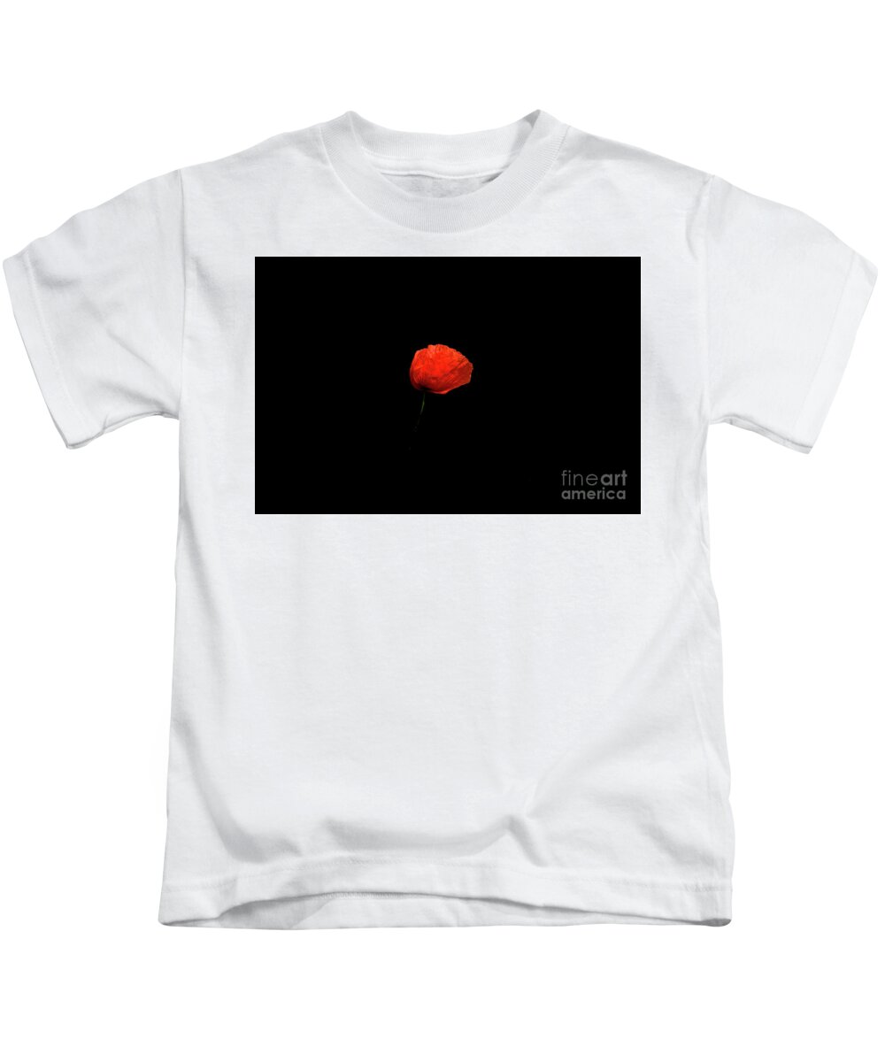 Wildflowers Kids T-Shirt featuring the photograph Only in red by Chris Bee