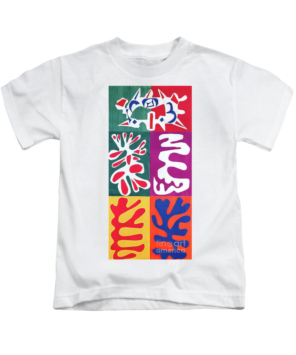 Panel With Mask Kids T-Shirt featuring the painting Panel With Mask by Henri Matisse 1947 by Henri Matisse