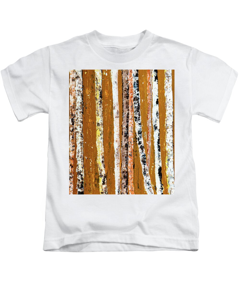 Trees Kids T-Shirt featuring the painting Pine Trees Forever by Ted Clifton