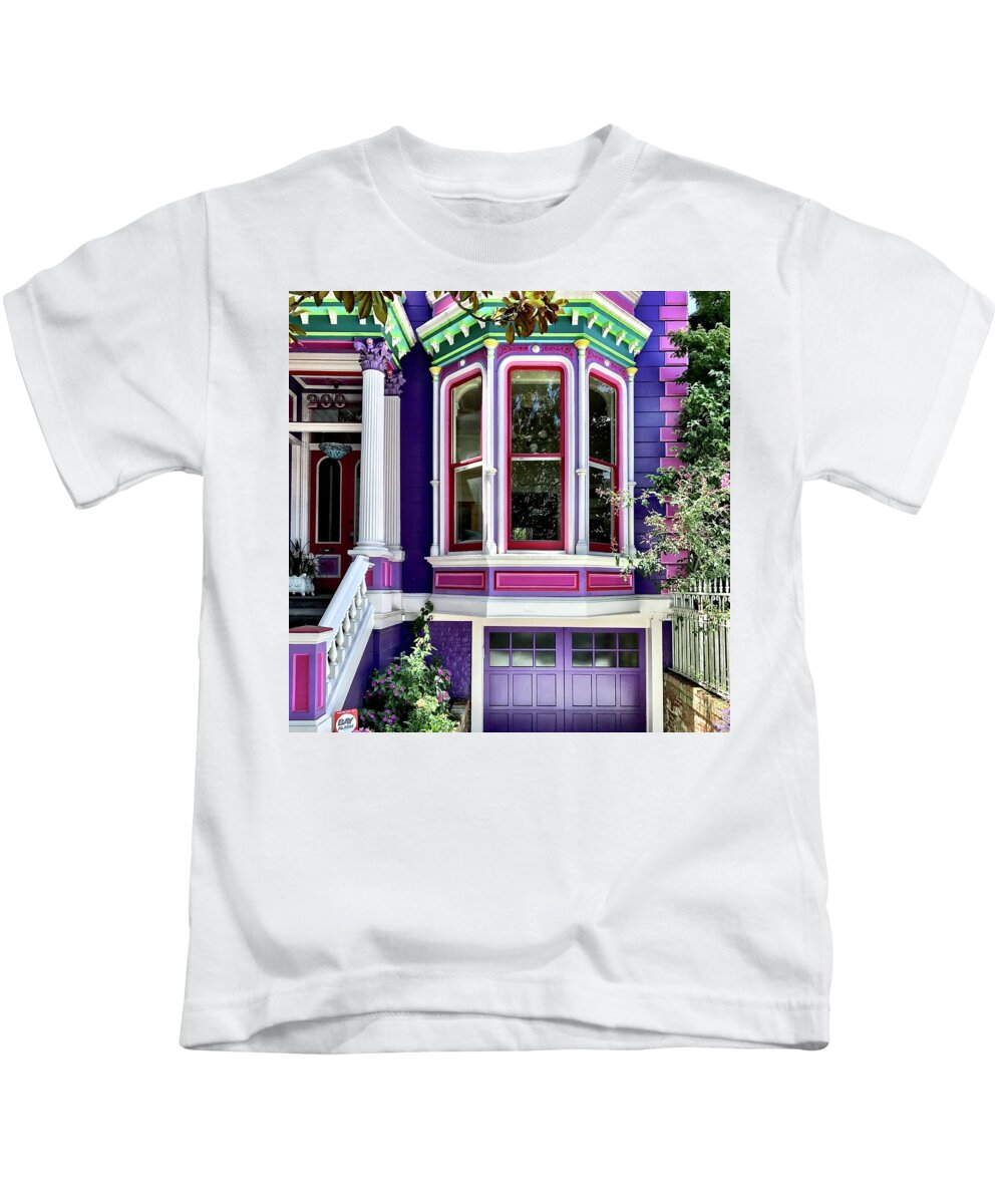  Kids T-Shirt featuring the photograph Purple House by Julie Gebhardt