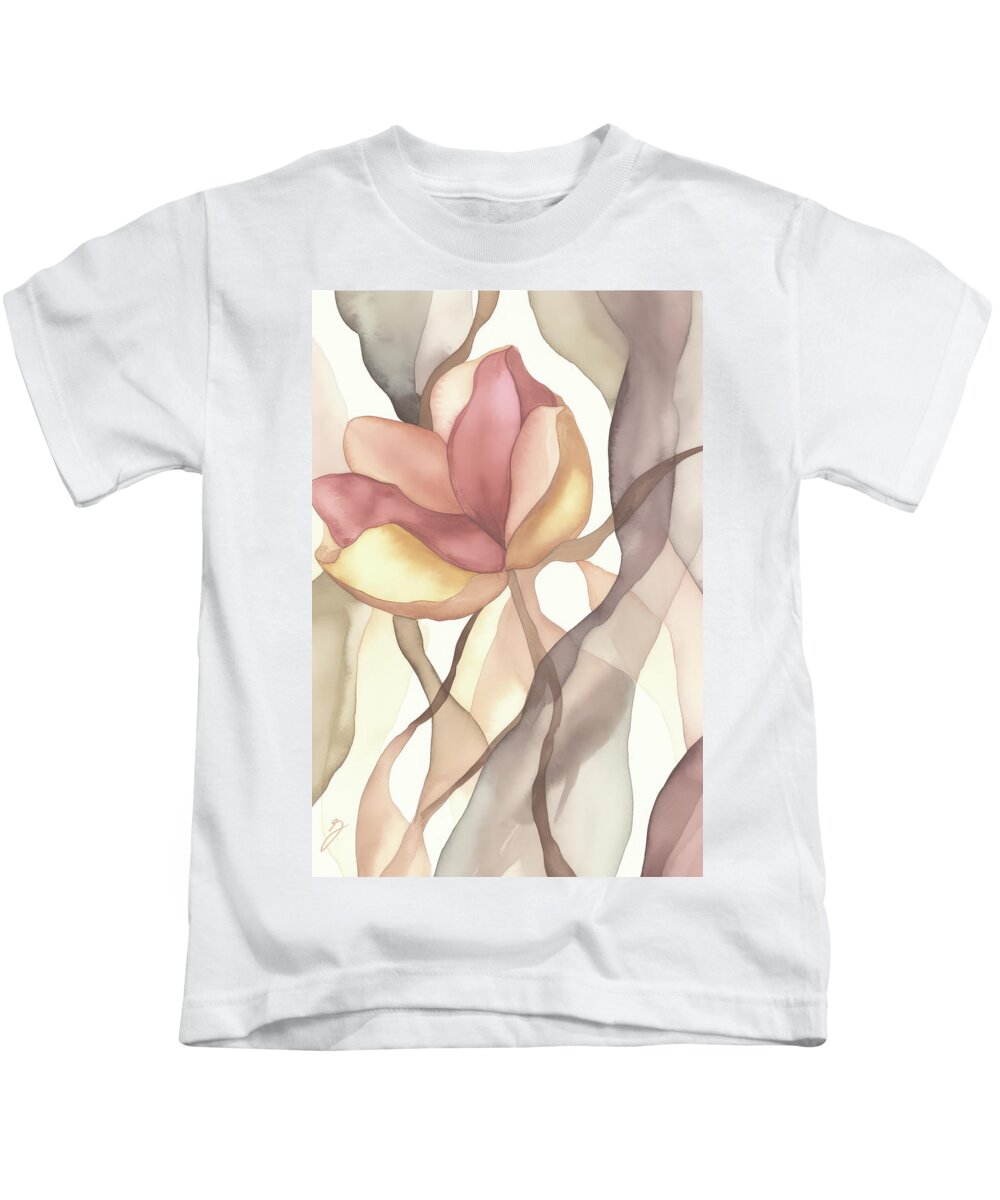 Abstract Kids T-Shirt featuring the painting Radiant Journey by Greg Collins
