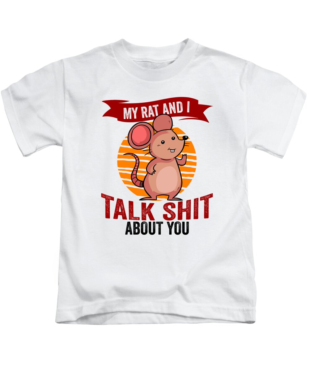 Rat Kids T-Shirt featuring the digital art Rat Rodent Rat Lovers Mouse Pet by Toms Tee Store