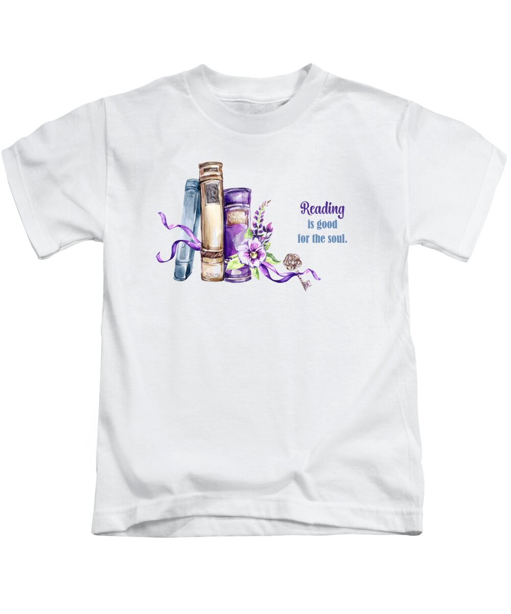 Reading Kids T-Shirt featuring the photograph Reading Is Good For The Soul by Johanna Hurmerinta