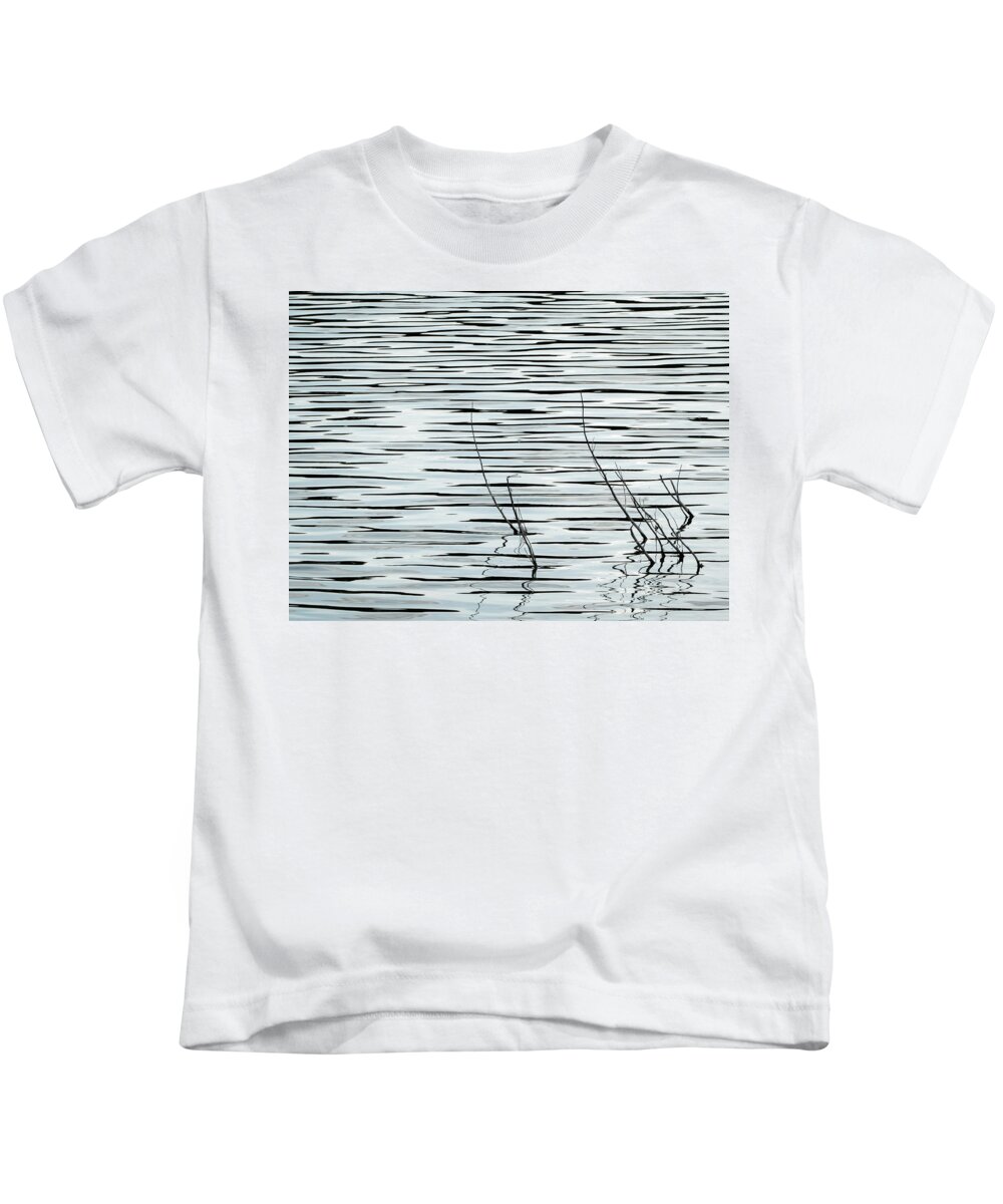 Water Kids T-Shirt featuring the photograph Ripples in Pale Blue by Mary Lee Dereske