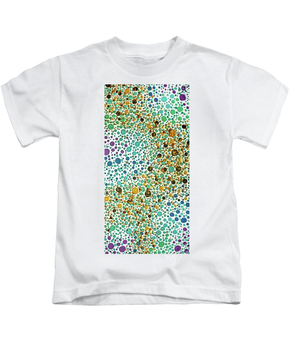 Abstract Kids T-Shirt featuring the painting River of Gold by Renee Logan