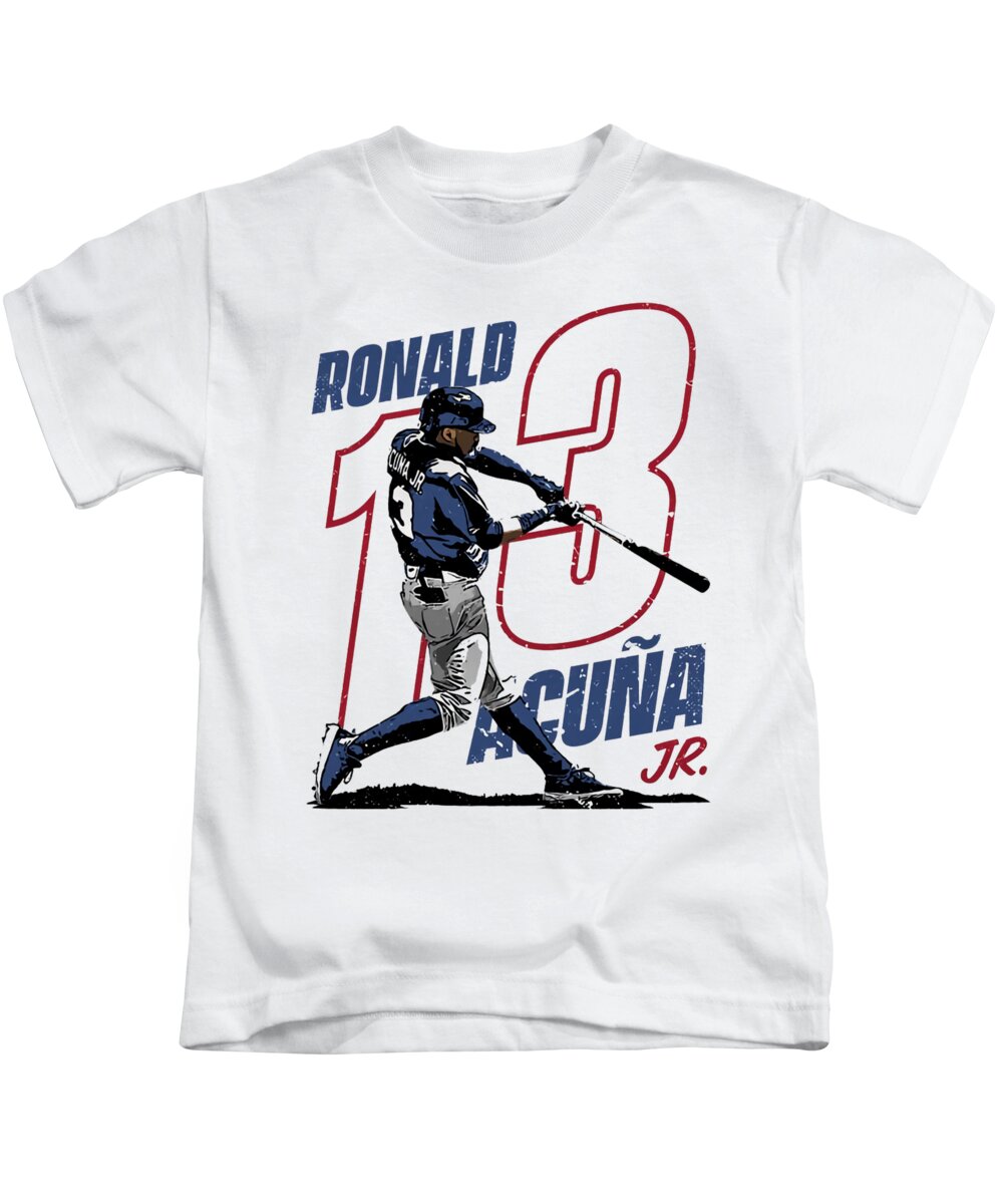 Ronald Acuna Jr Power Kids T-Shirt by Kelvin Kent - Pixels
