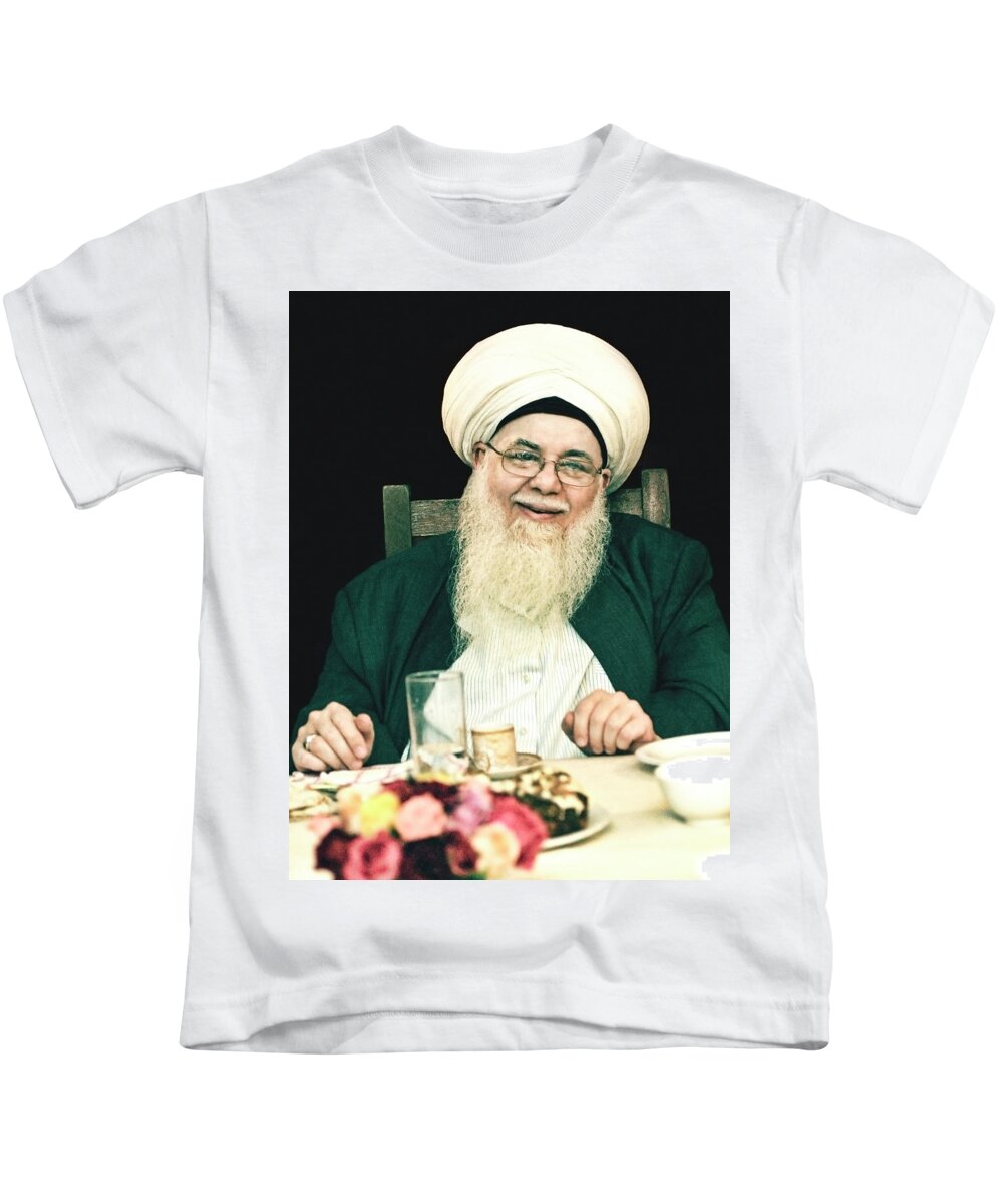 Sufi Kids T-Shirt featuring the digital art Shaykh Adnan Kabbani by Sufi Meditation Center