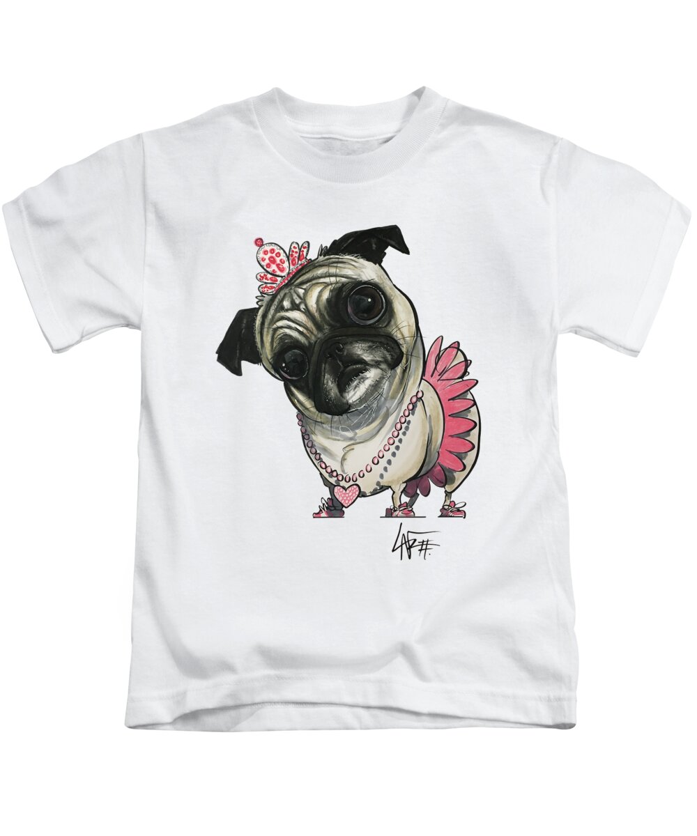 Gotti Kids T-Shirt featuring the drawing Shultzie Gotti 4279 by Canine Caricatures By John LaFree