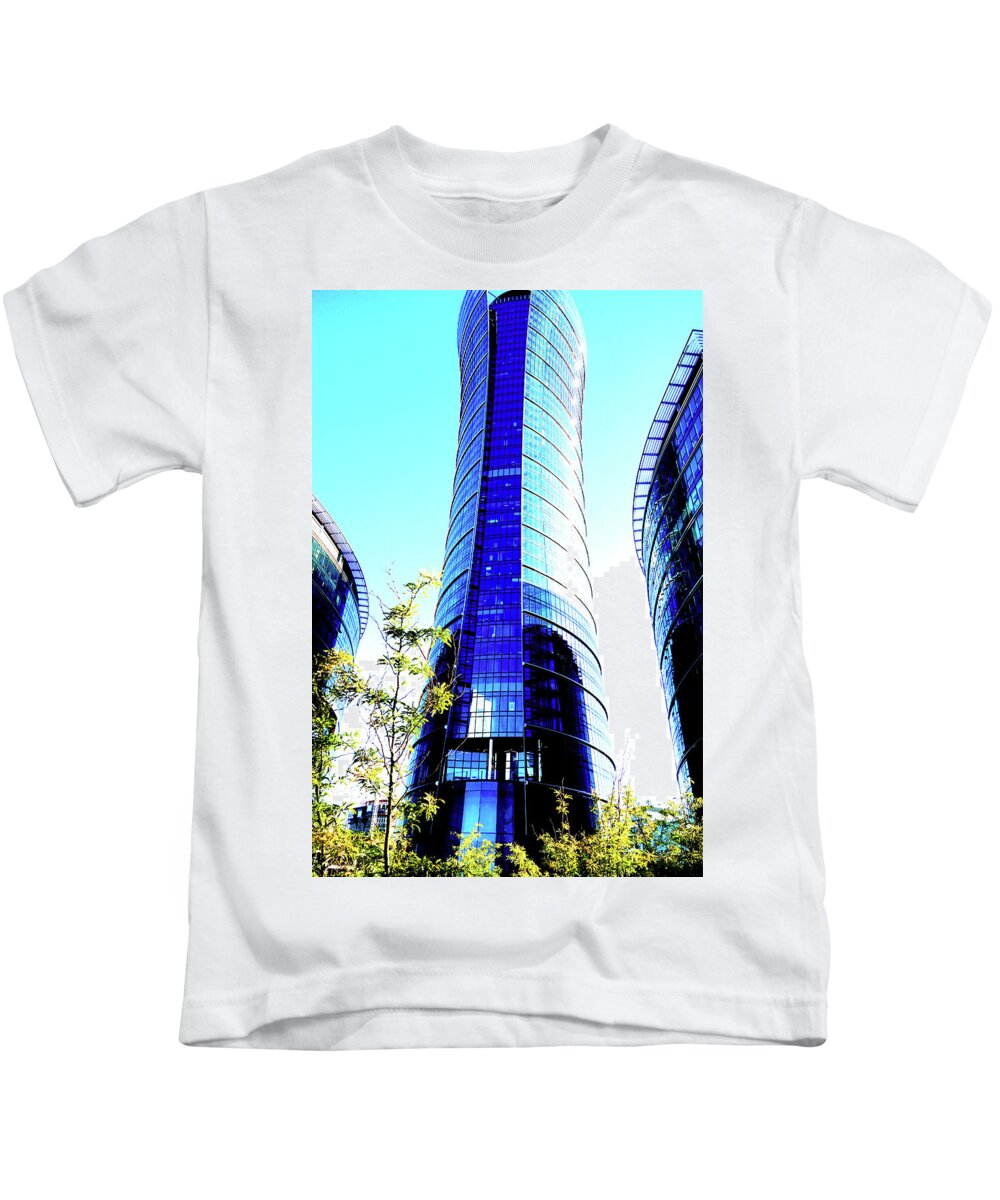 Skyscraper Kids T-Shirt featuring the photograph Skyscraper In Warsaw, Poland 28 by John Siest