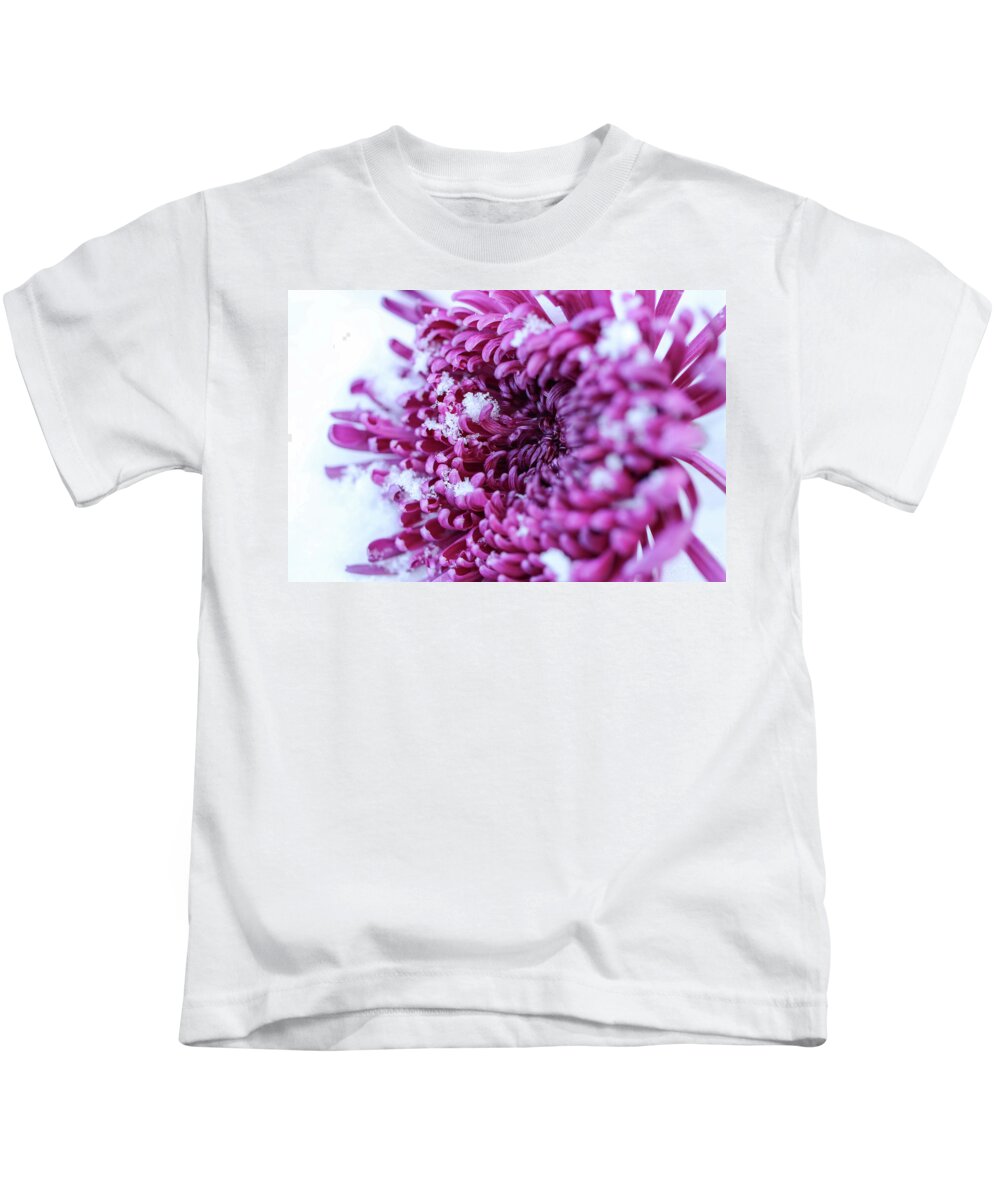Flower Kids T-Shirt featuring the photograph Snowy Escape by Mary Anne Delgado