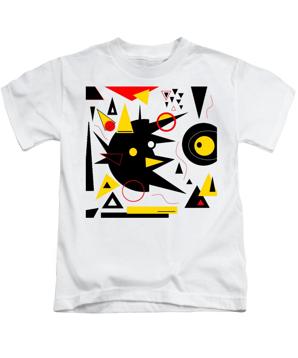 Black Kids T-Shirt featuring the digital art SoFarOffTrack by Designs By L