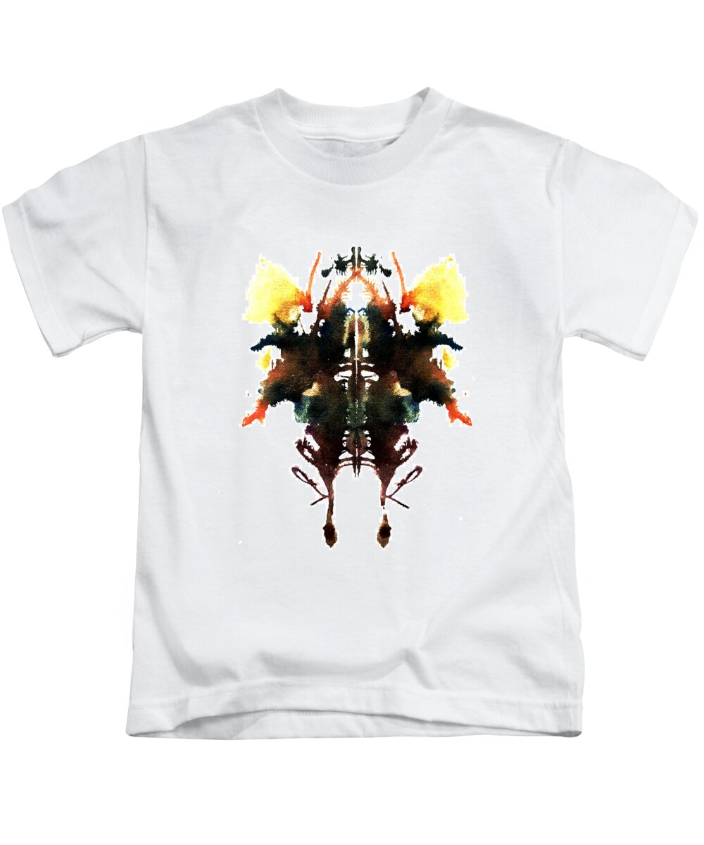 Abstract Kids T-Shirt featuring the painting Squished Bug by Stephenie Zagorski