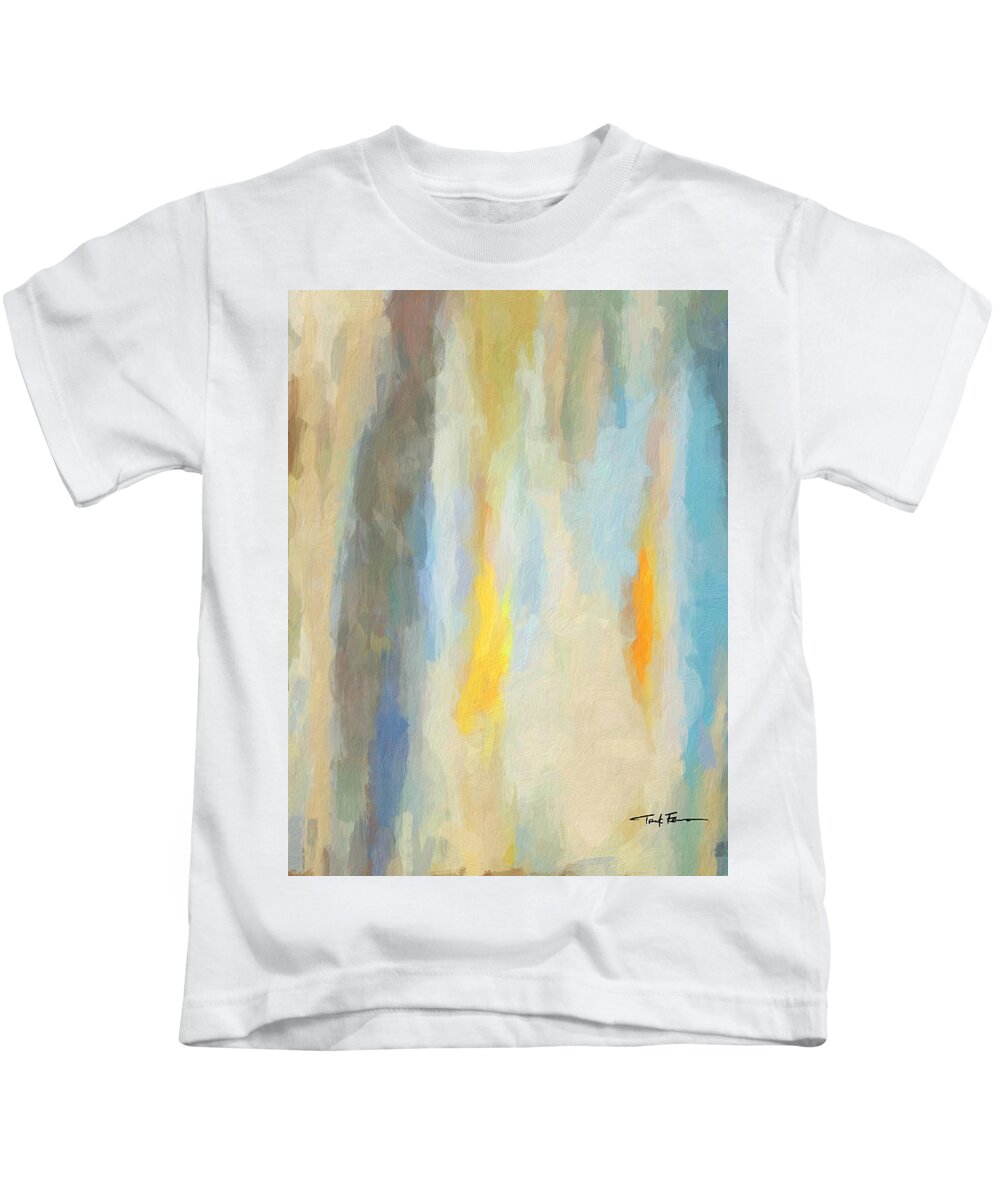 Modern Art Kids T-Shirt featuring the painting Summer Suntrance by Trask Ferrero