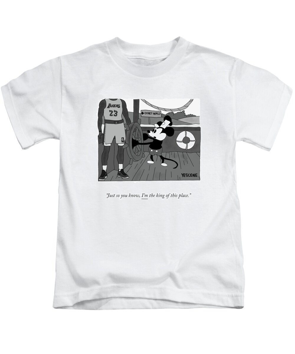 “just So You Know Kids T-Shirt featuring the drawing The King by Yasin Osman