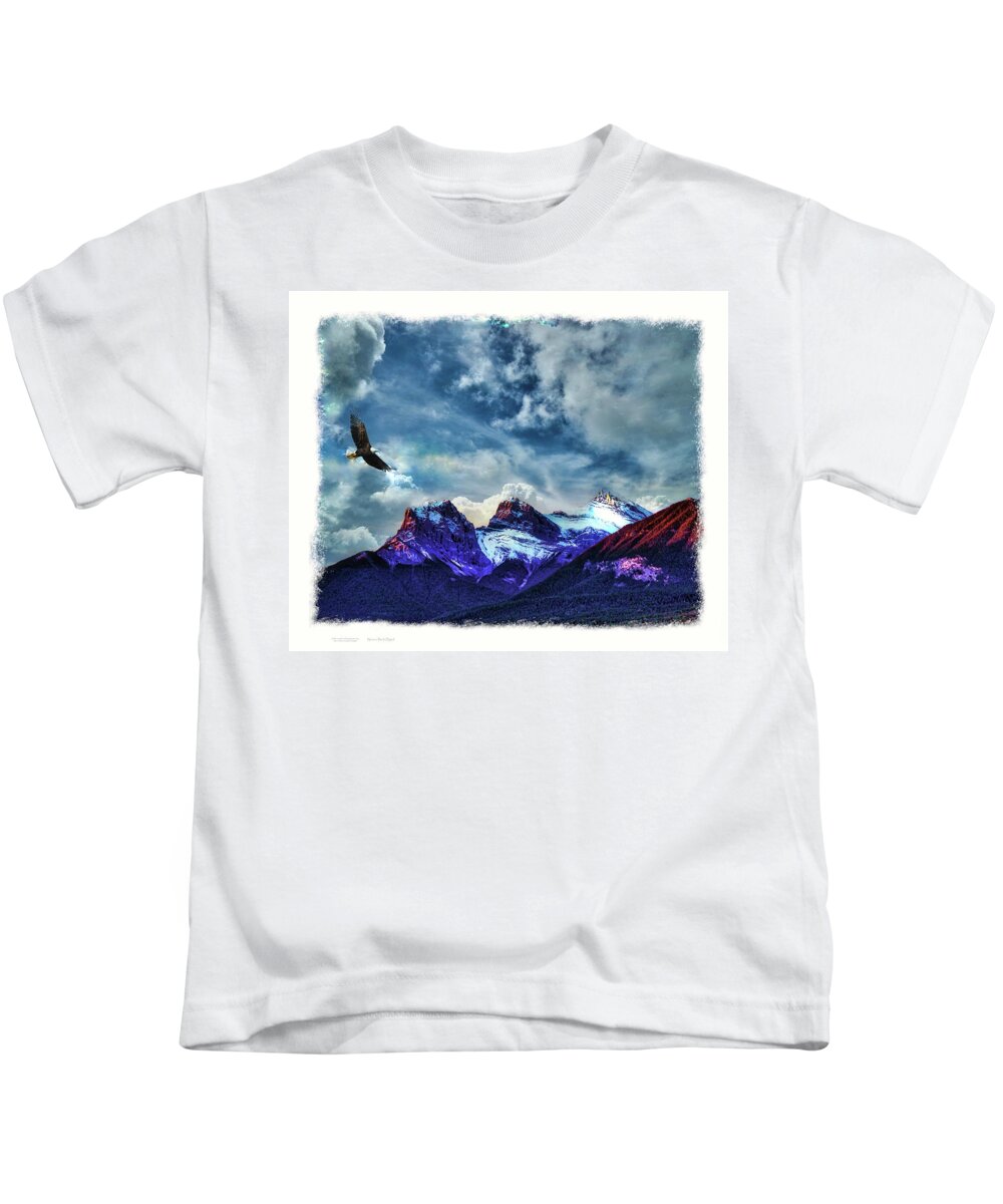Three Sisters Kids T-Shirt featuring the digital art Three Sisters by Norman Brule