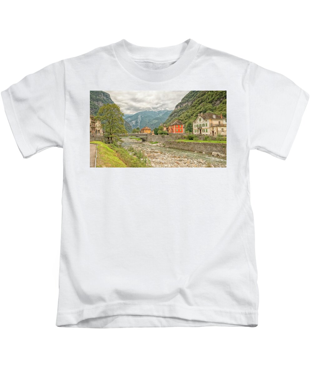 River Kids T-Shirt featuring the photograph Tranquility by Uri Baruch