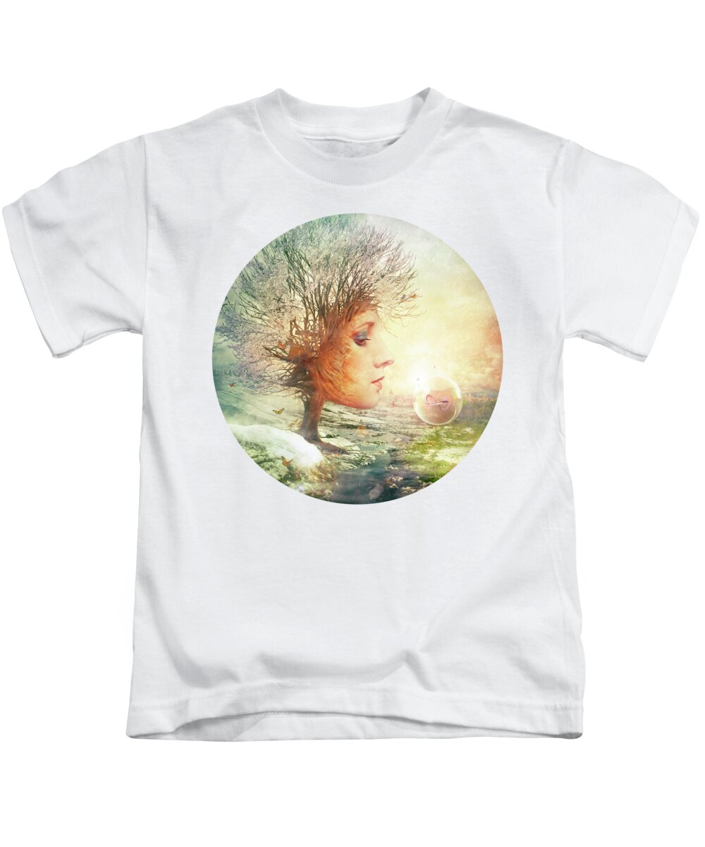 Mythology Kids T-Shirt featuring the digital art Treasure by Mario Sanchez Nevado