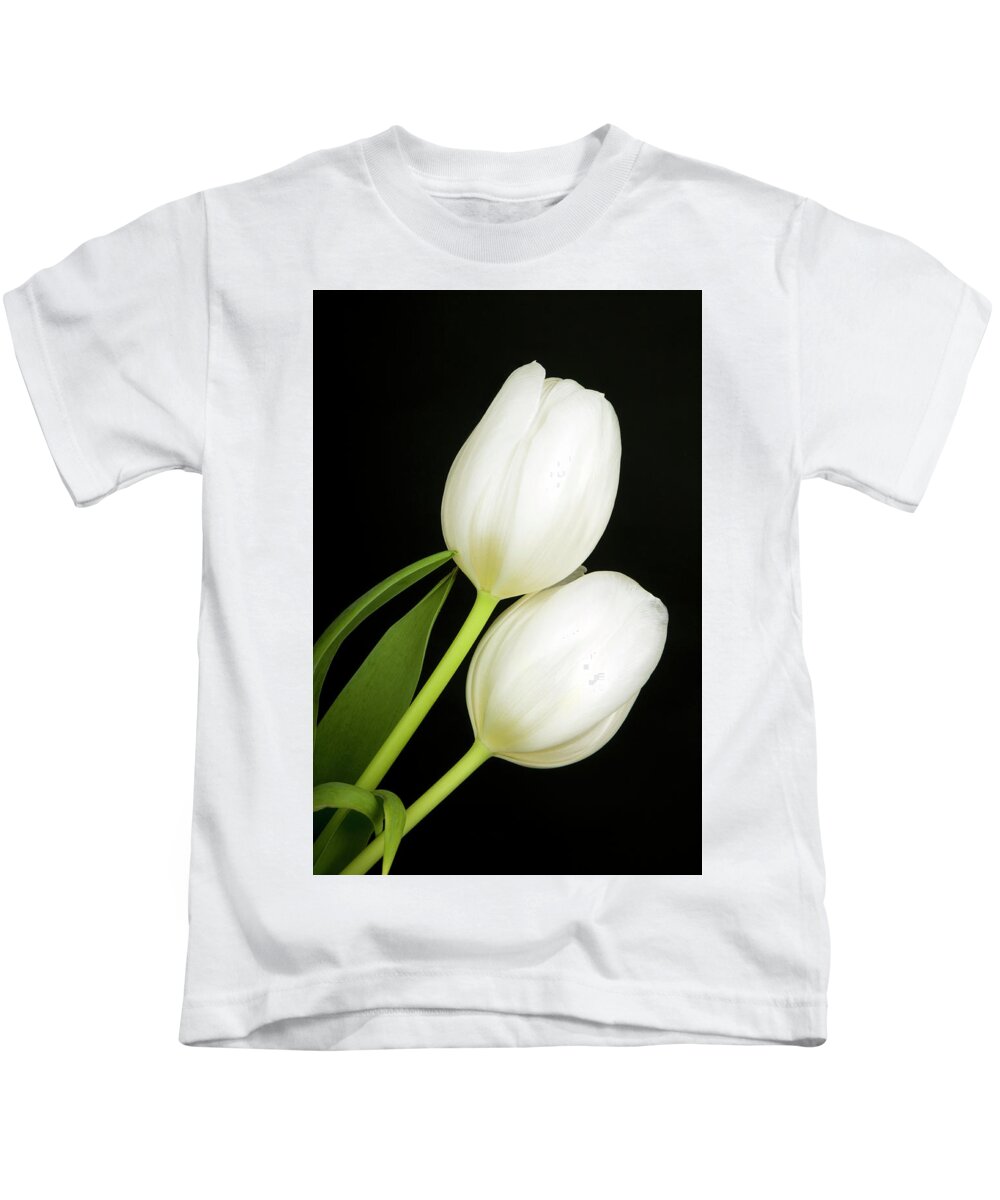 Tulip Kids T-Shirt featuring the photograph White Tulips by Robert Dann