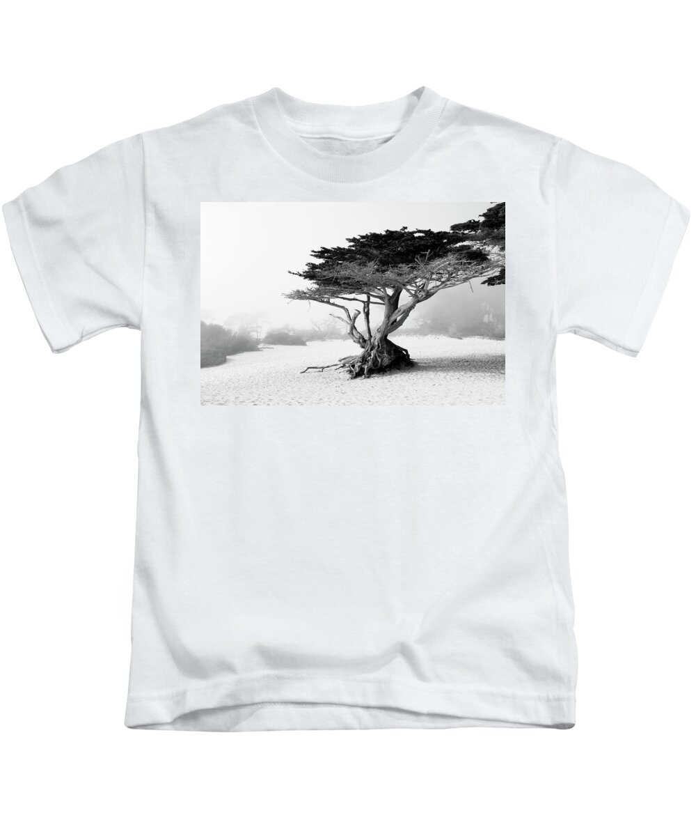 Nature Kids T-Shirt featuring the photograph Twisted tree at Carmel-by-the-Sea by Eyes Of CC