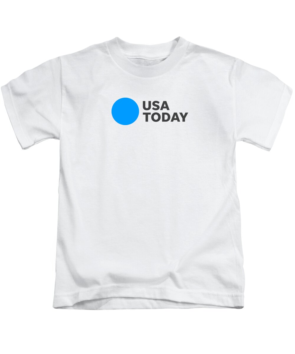 Usa Today Kids T-Shirt featuring the digital art USA TODAY Black Logo by Gannett Co